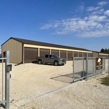 Secure self storage facility with drive-up units