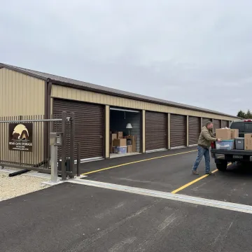 Secure storage units with drive-up access