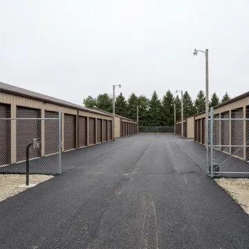 Secure self-storage units with drive-up access
