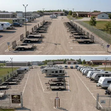 Secure temporary trailer storage at a gated facility