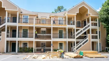 Commercial real estate value-add property acquisition and renovation project site