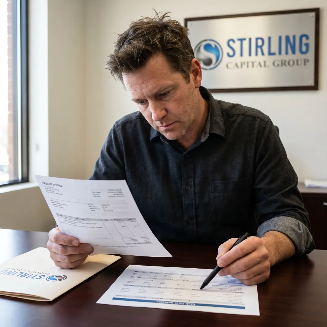Freight invoices reviewed for same-day factoring
