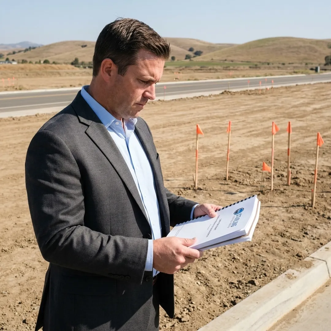 Vacant land development site in California