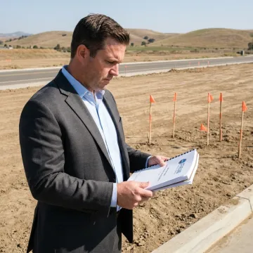 Vacant land development site in California