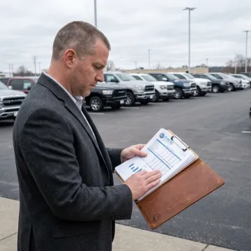 Dealership lot with vehicles ready for inventory financing