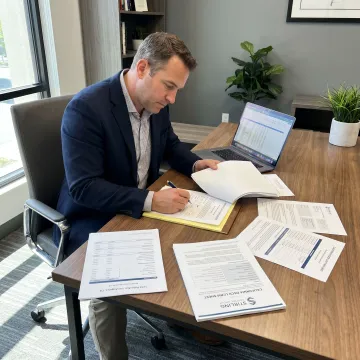Investor reviewing DSCR rental property financing