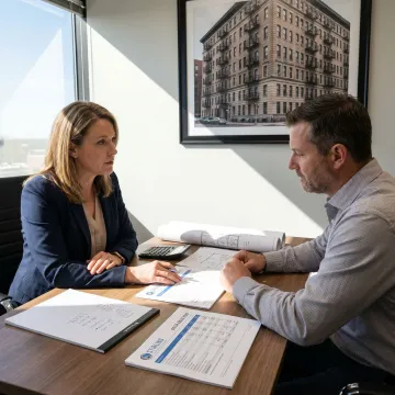 Advisor reviewing DSCR financing options with investor