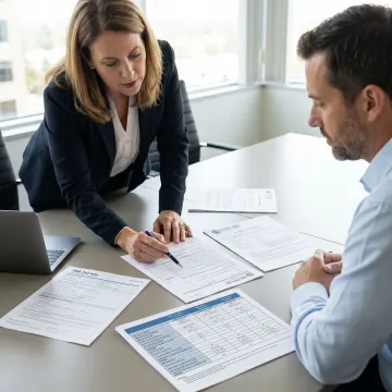SBA loan specialist advising business owner