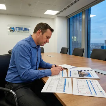 Advisor reviewing DSCR loan documents