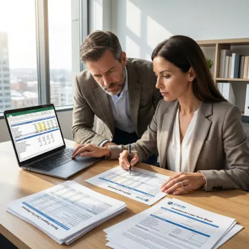 Investor reviewing DSCR loan options
