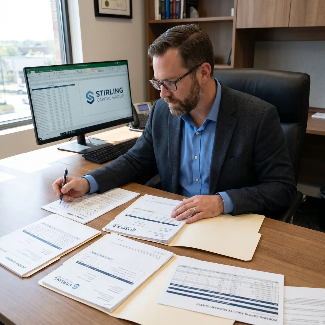 Advisor reviewing trade finance documents