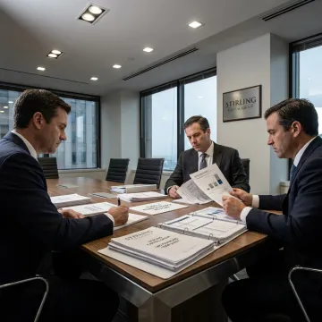 Private equity fund managers discussing financing