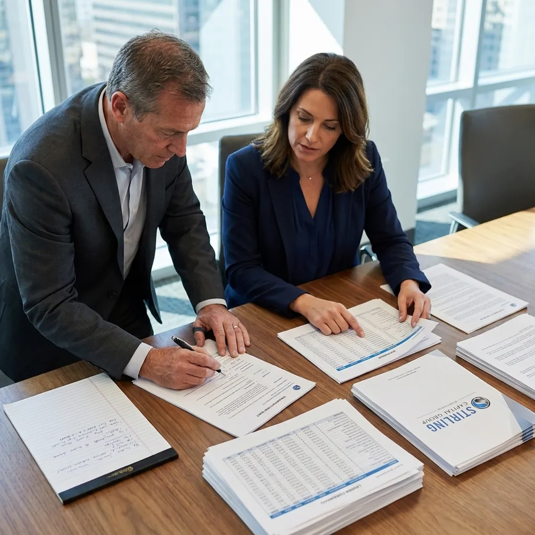 Advisor reviewing capital placement options with business owner