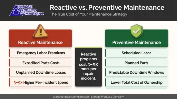 Reactive versus preventive maintenance cost comparison with 3x to 9x repair multiplier