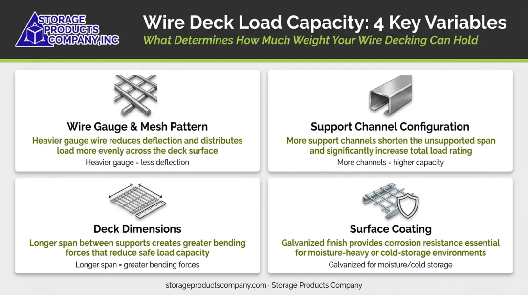Four key factors influencing wire deck load capacity wire gauge mesh channels coating