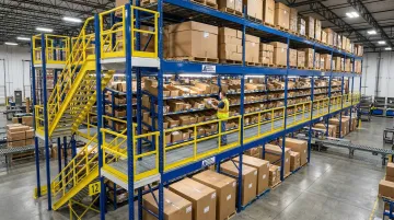 Multi-tier pick module system integrating carton flow rack and pallet reserve storage
