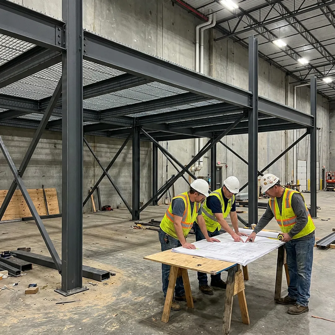 Modular industrial building system inside a warehouse