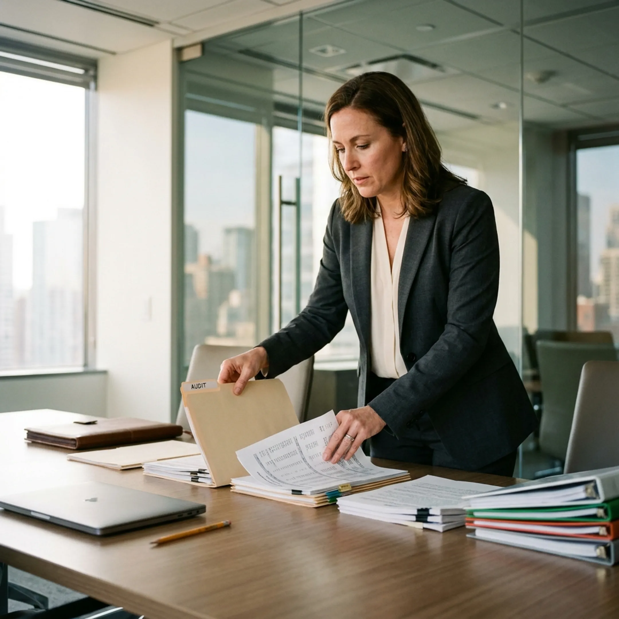 Advisor organizing financial reporting schedules for SEC compliance