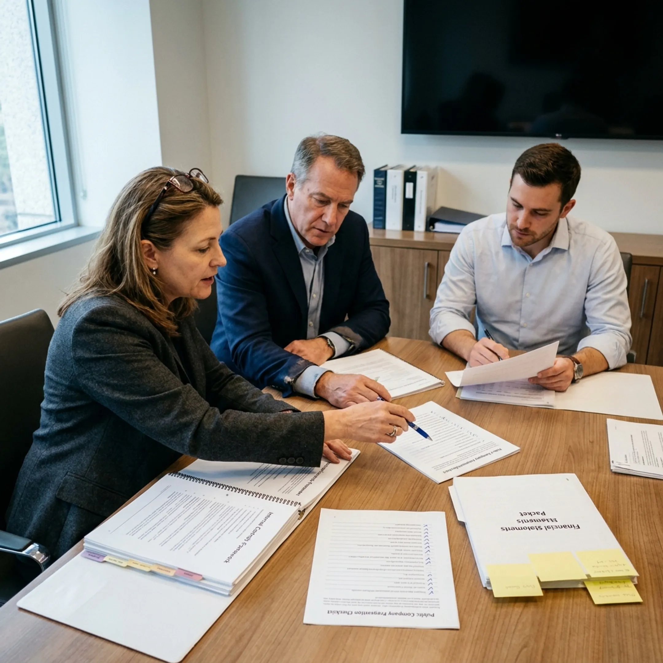 Finance leaders reviewing an IPO readiness assessment and reporting checklist