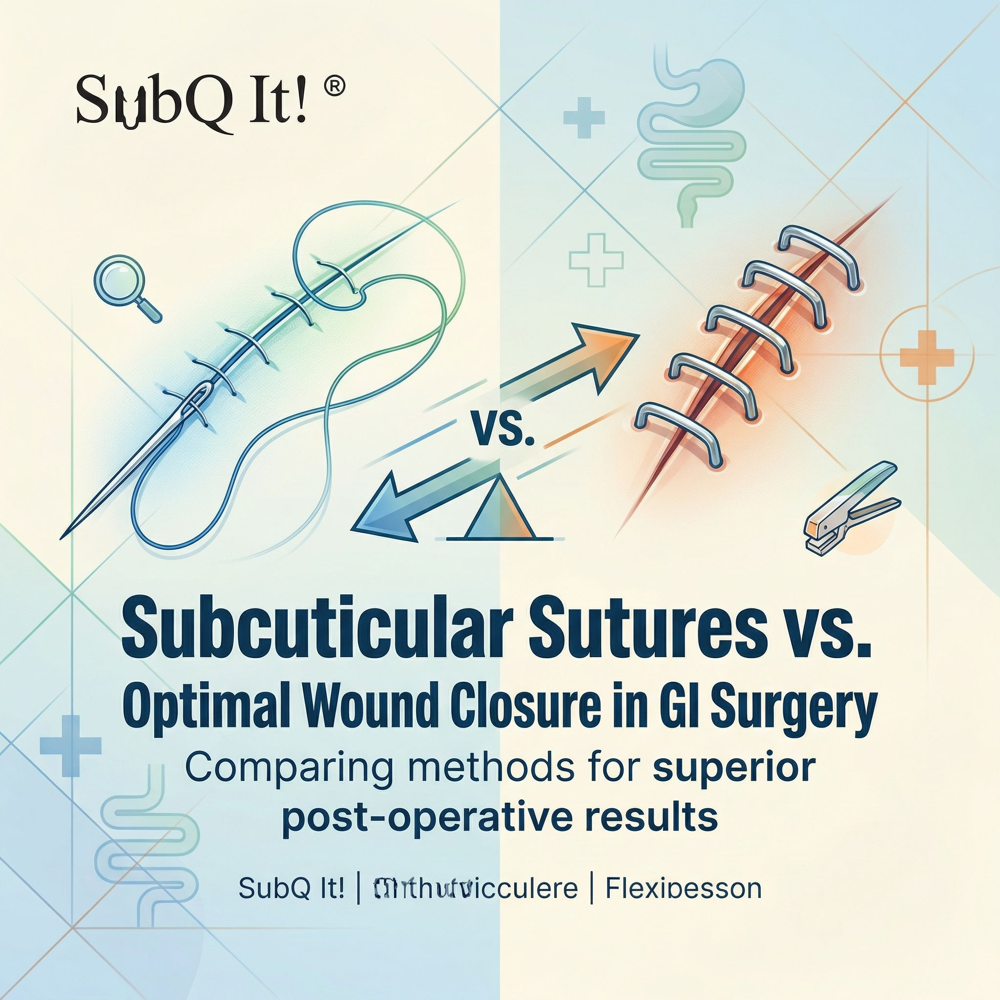 Subcuticular Sutures vs. Staples: Optimal Wound Closure in GI Surgery