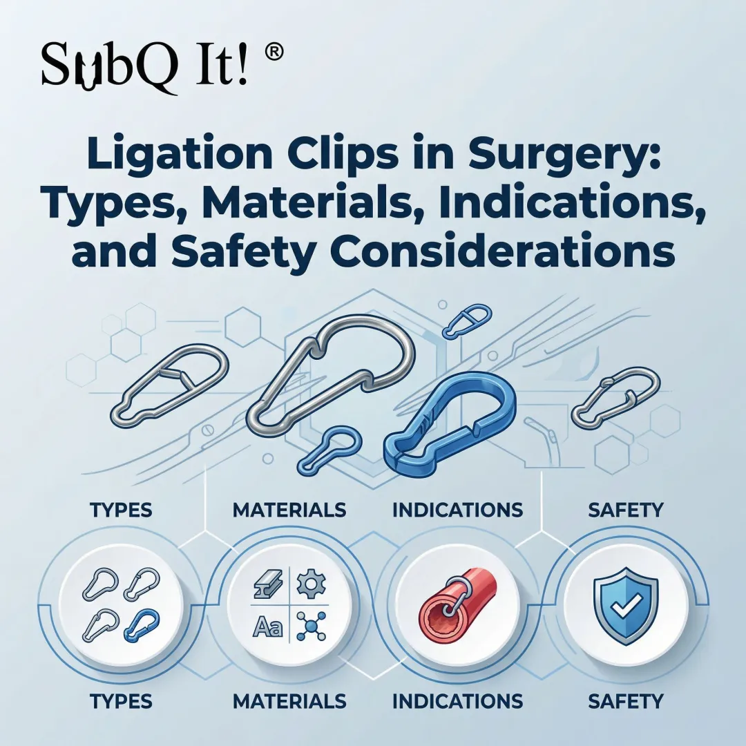Ligation Clips in Surgery: Types, Materials, Indications, and Safety Considerations