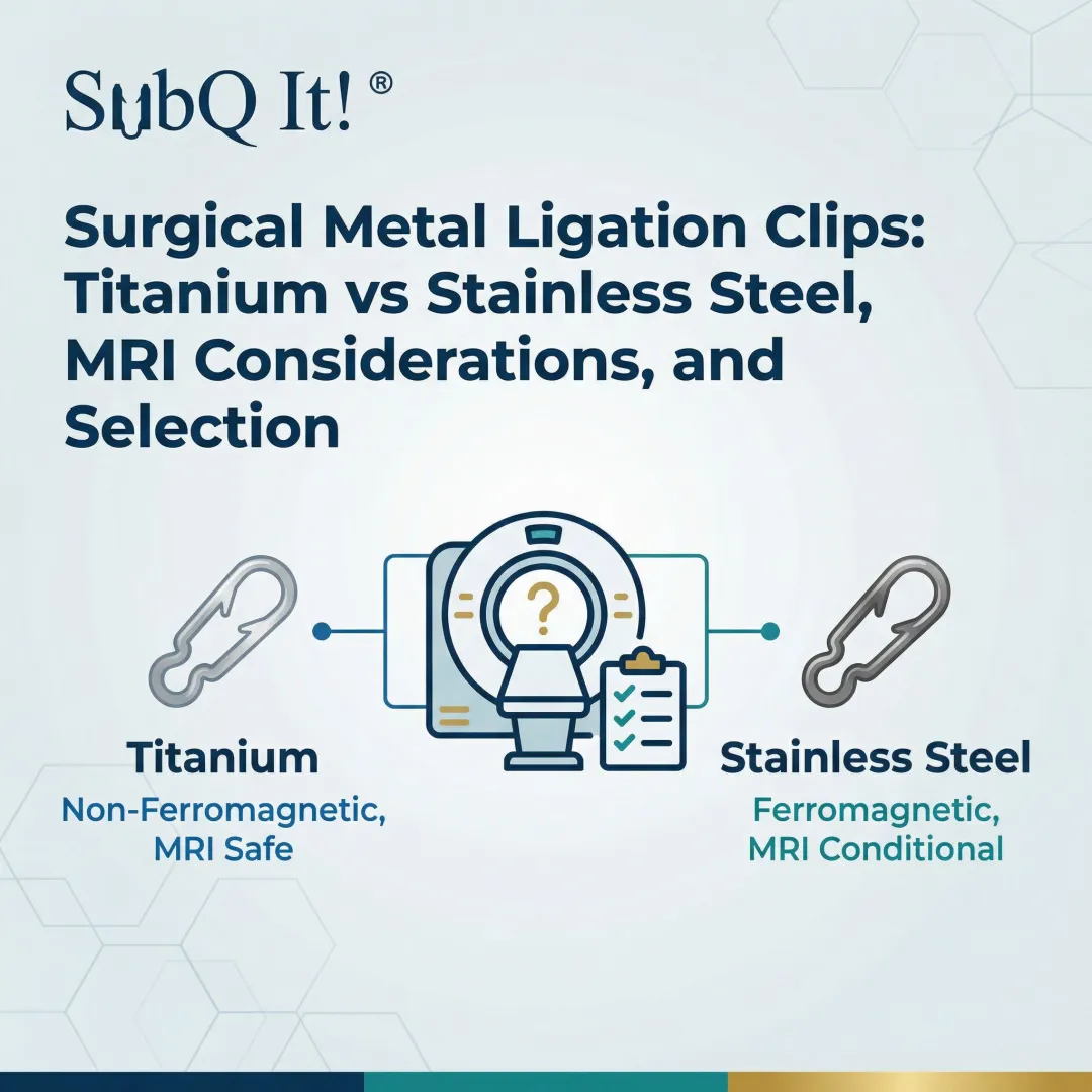 Surgical Metal Ligation Clips: Titanium vs Stainless Steel, MRI Considerations, and Selection