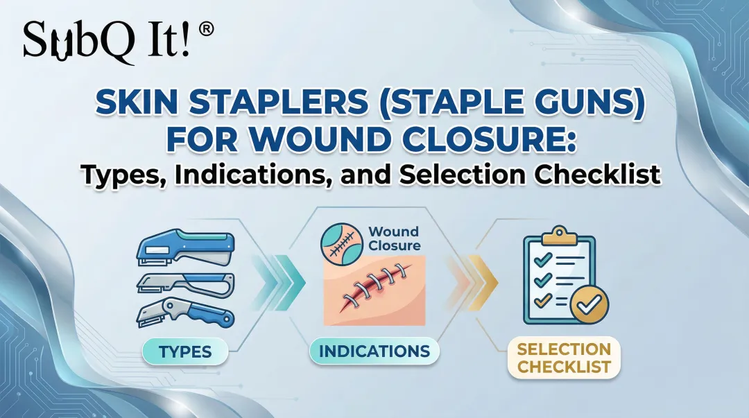 Cover image for Skin Staplers (Staple Guns) for Wound Closure: Types, Indications, and Selection Checklist
