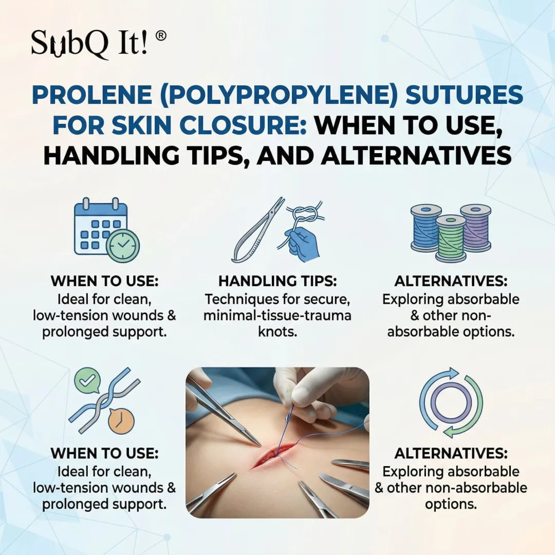 Prolene (Polypropylene) Sutures for Skin Closure: When to Use, Handling Tips, and Alternatives