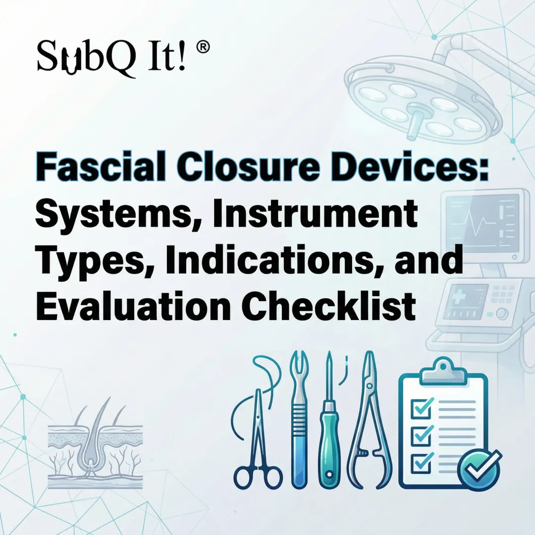 Fascial Closure Devices: Systems, Instrument Types, Indications, and Evaluation Checklist
