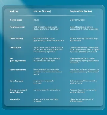 9 Clinically Proven Differences: Stitches vs Staplers