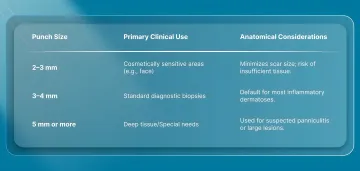 Punch Size Selection Based on Clinical Indication