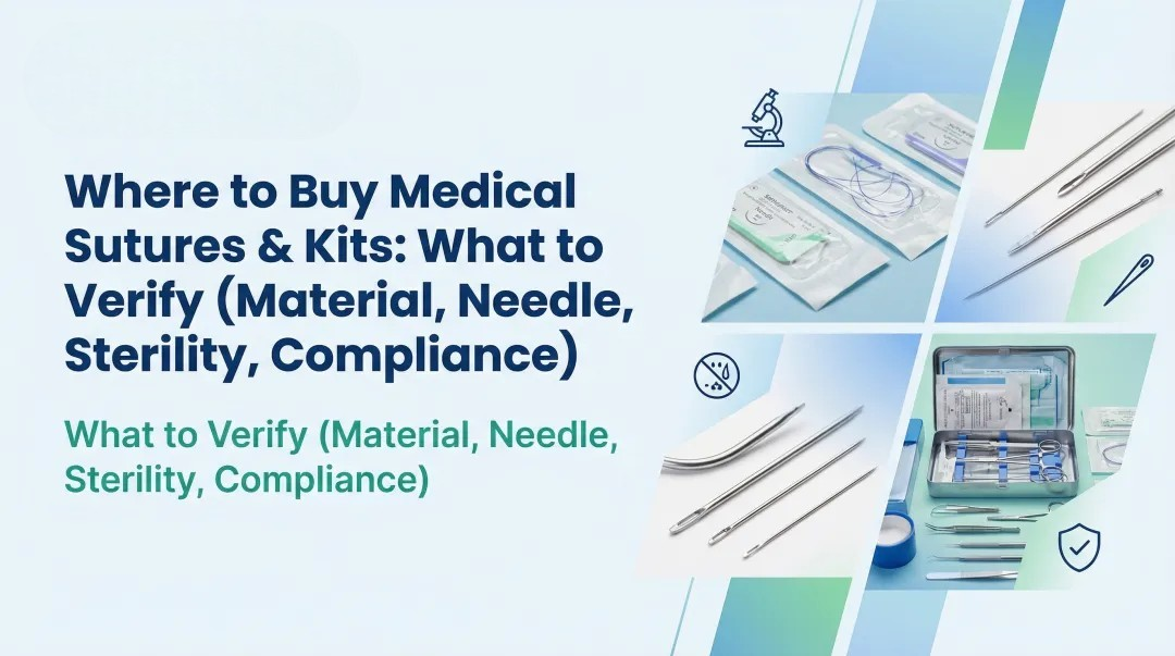 Cover image for Where to Buy Medical Sutures & Kits: What to Verify (Material, Needle, Sterility, Compliance)