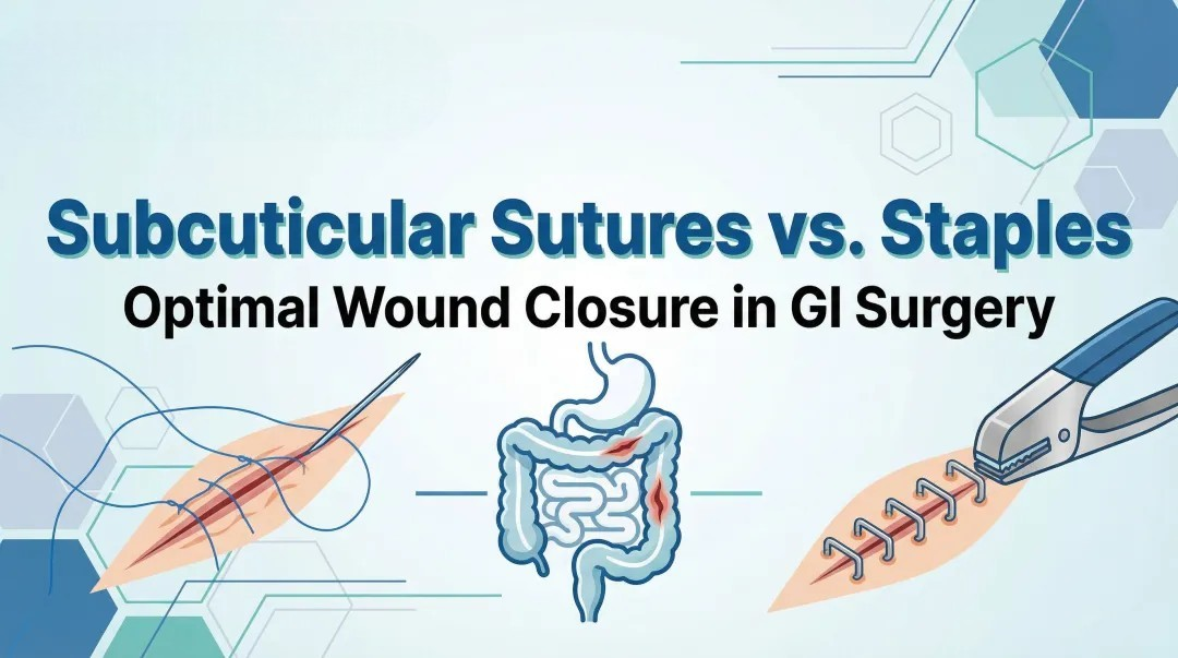 Cover image for Subcuticular Sutures vs. Staples: Optimal Wound Closure in GI Surgery