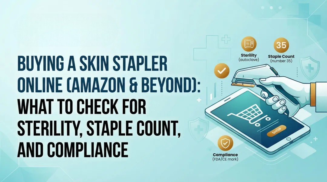 Cover image for Buying a Skin Stapler Online (Amazon & Beyond): What to Check for Sterility, Staple Count, and Compliance