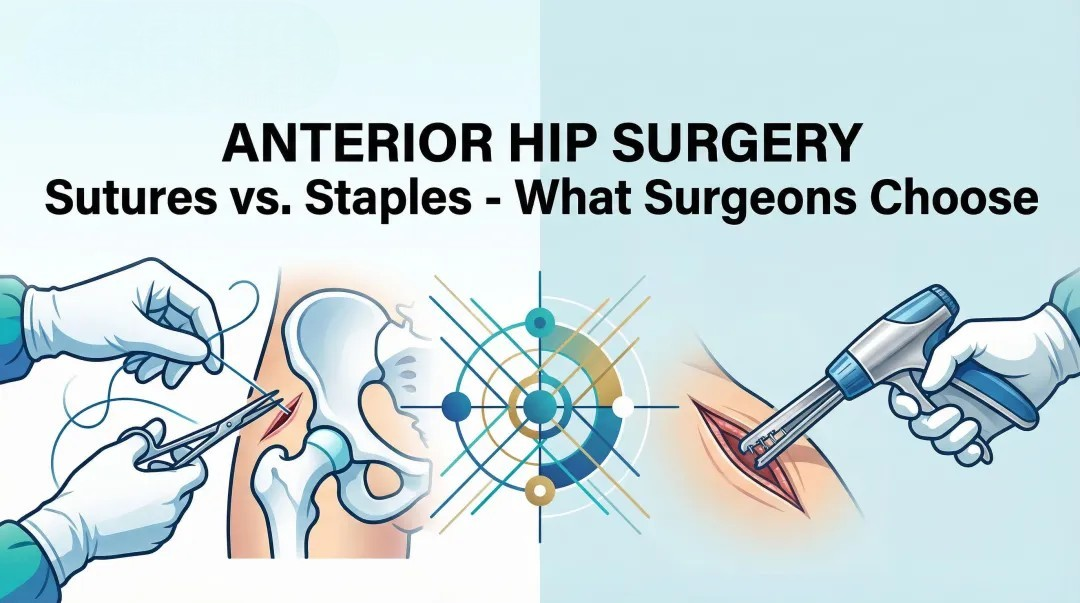 Cover image for Anterior Hip Surgery: Sutures vs. Staples - What Surgeons Choose