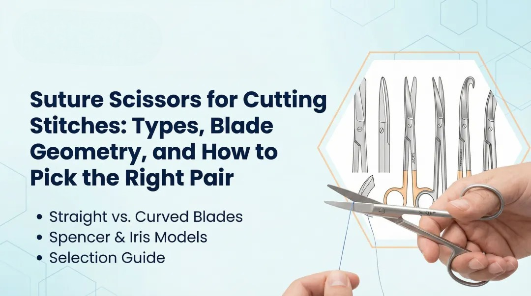 Cover image for Suture Scissors for Cutting Stitches: Types, Blade Geometry, and How to Pick the Right Pair