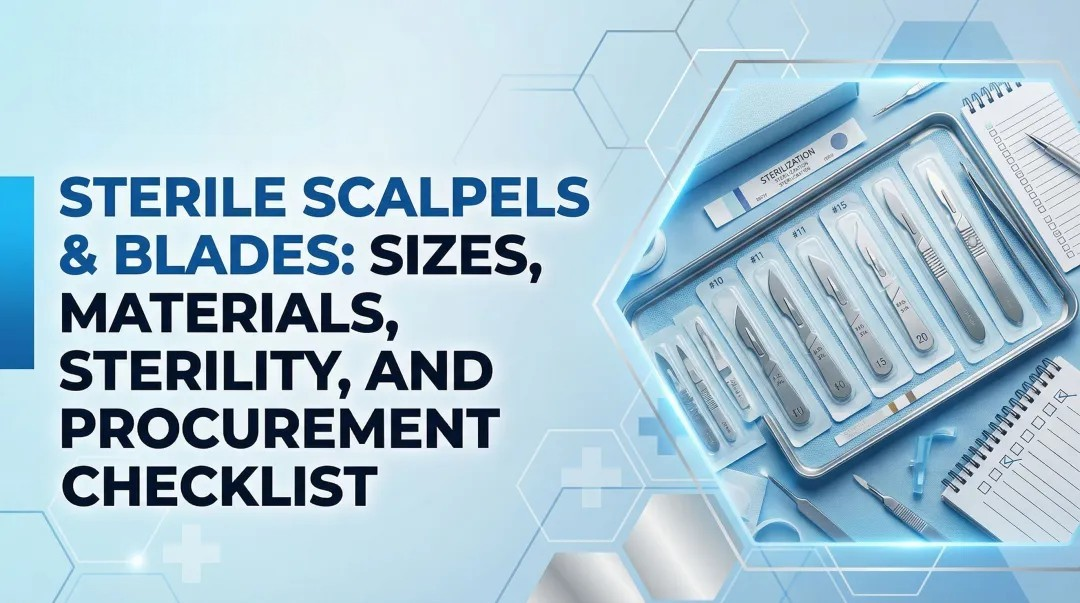 Cover image for Sterile Scalpels & Blades: Sizes, Materials, Sterility, and Procurement Checklist