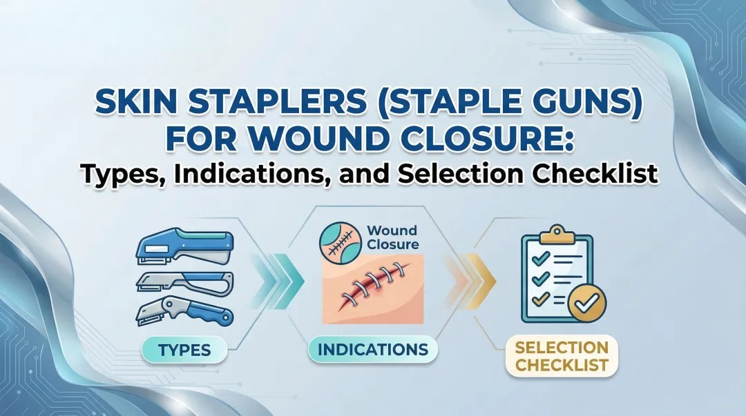 Cover image for Skin Staplers (Staple Guns) for Wound Closure: Types, Indications, and Selection Checklist