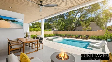 Sun Haven Collection Fort Lauderdale vacation rental with a private pool and spacious patio area