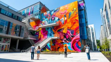 FATVillage Flagler Village street murals colorful large-scale urban art on building walls
