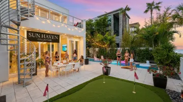 Sun Haven Collection luxury vacation rental private pool and outdoor entertaining area