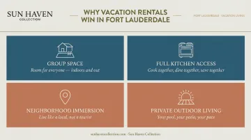 Four key advantages of vacation rentals over hotels in Fort Lauderdale