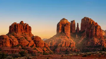 Sedona red rock vortex site at Cathedral Rock with spiritual energy landscape