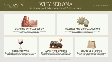 Five reasons Sedona is perfect for a girls weekend trip infographic