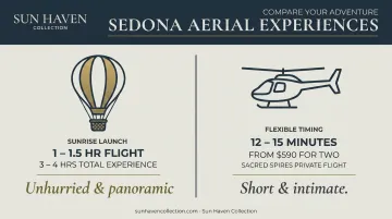 Sedona couples aerial experience comparison hot air balloon versus helicopter tour