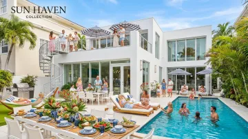 Sea Breeze Sanctuary luxury vacation rental private pool outdoor entertaining area at 30A