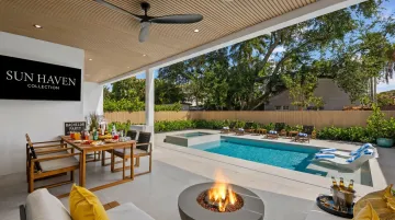 Sun Haven Fort Lauderdale vacation rental private pool and outdoor entertaining area