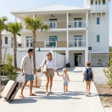 Guests arriving at a Florida vacation rental