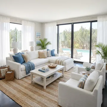 Coastal rental home living space