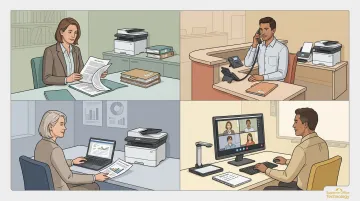 Diverse professional team in legal healthcare and finance industries using business phones